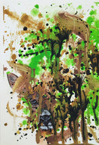 Aufgescheucht - Original auf Papier