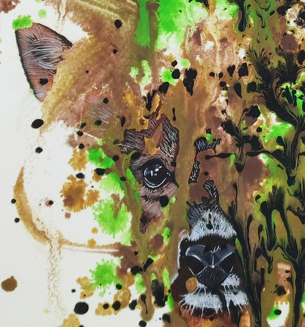 Aufgescheucht - Original auf Papier