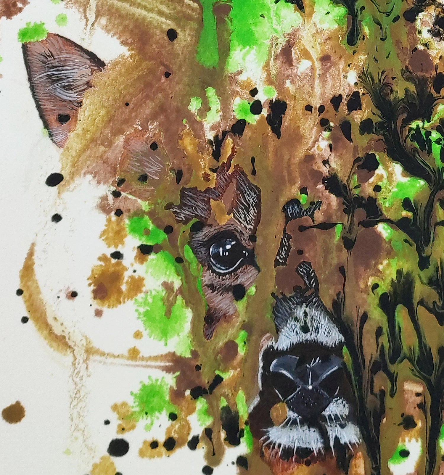 Aufgescheucht - Original auf Papier