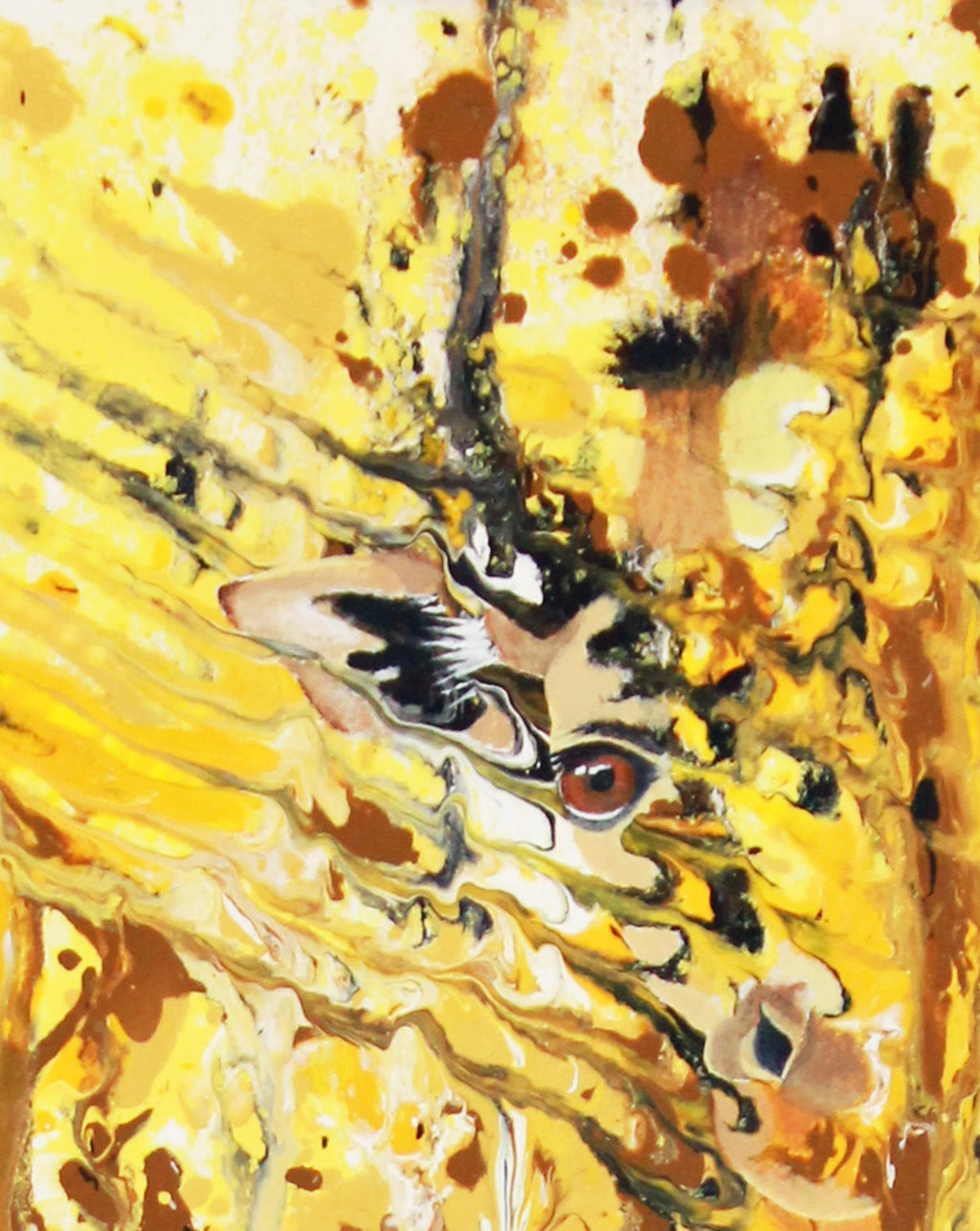 Babygiraffe - Original auf Papier