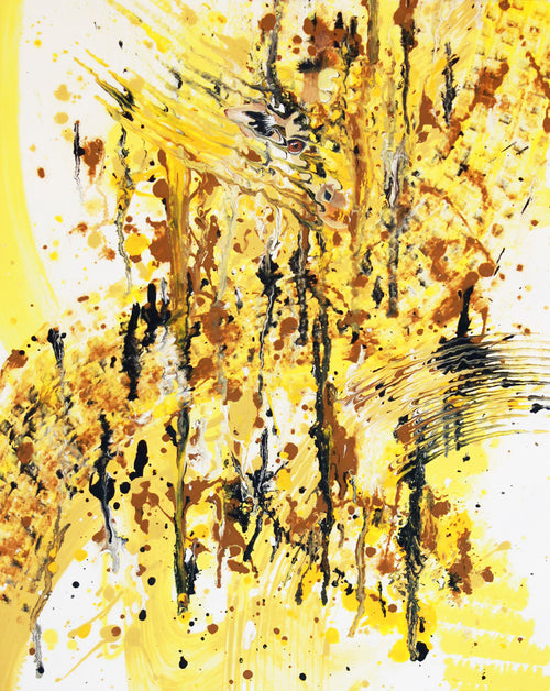 Babygiraffe - Original auf Papier