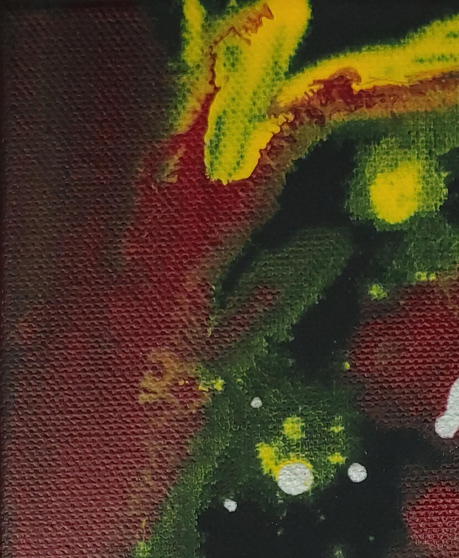 Blick durchs Herbstlaub - Original auf Leinwand