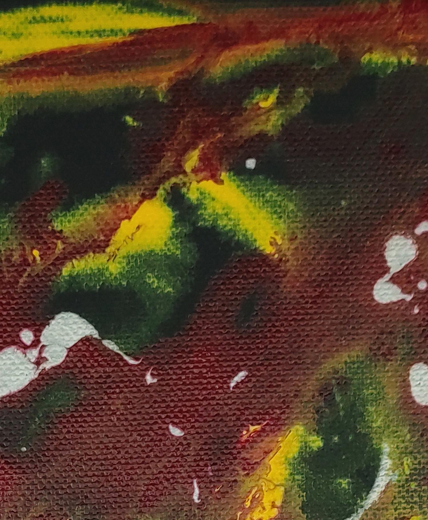 Blick durchs Herbstlaub - Original auf Leinwand