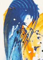 Eisvogel im Flug - Original auf Papier