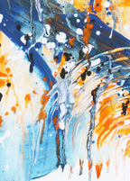 Eisvogel im Flug - Original auf Papier
