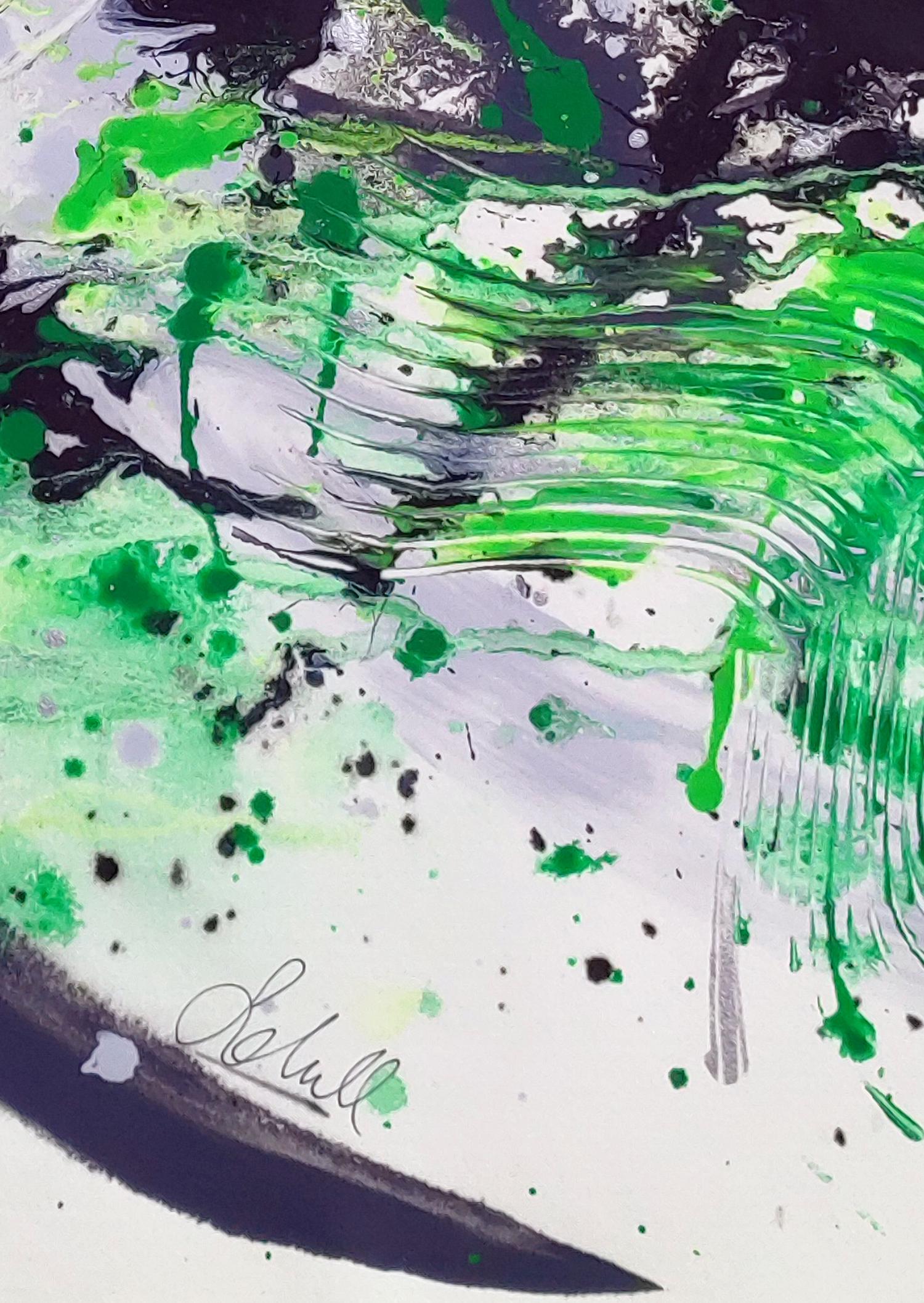 Elefant im Gestrüpp - Original auf Papier