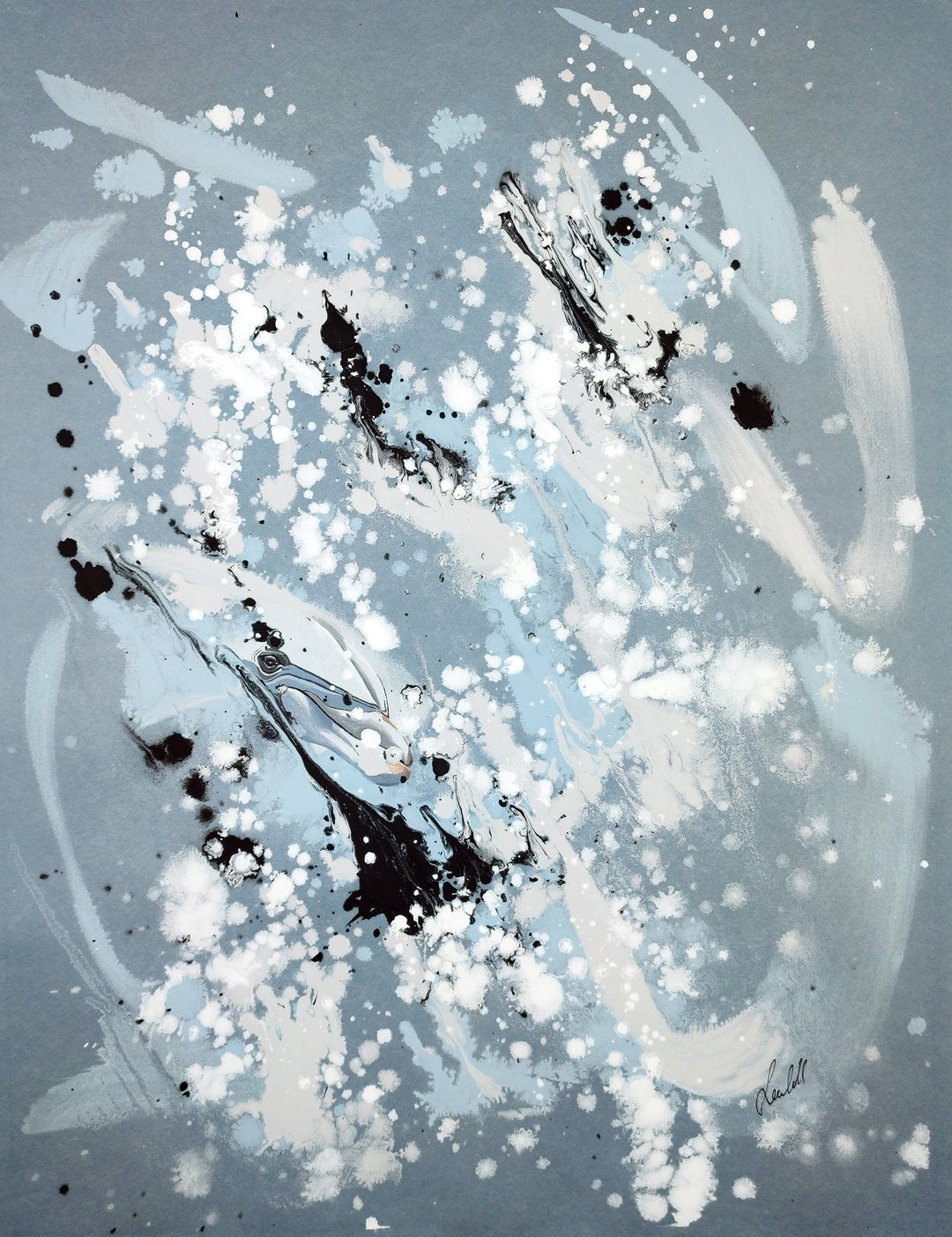 Freudensprung - Original auf Papier
