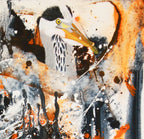 Graureiher im Nebel - Original auf Papier