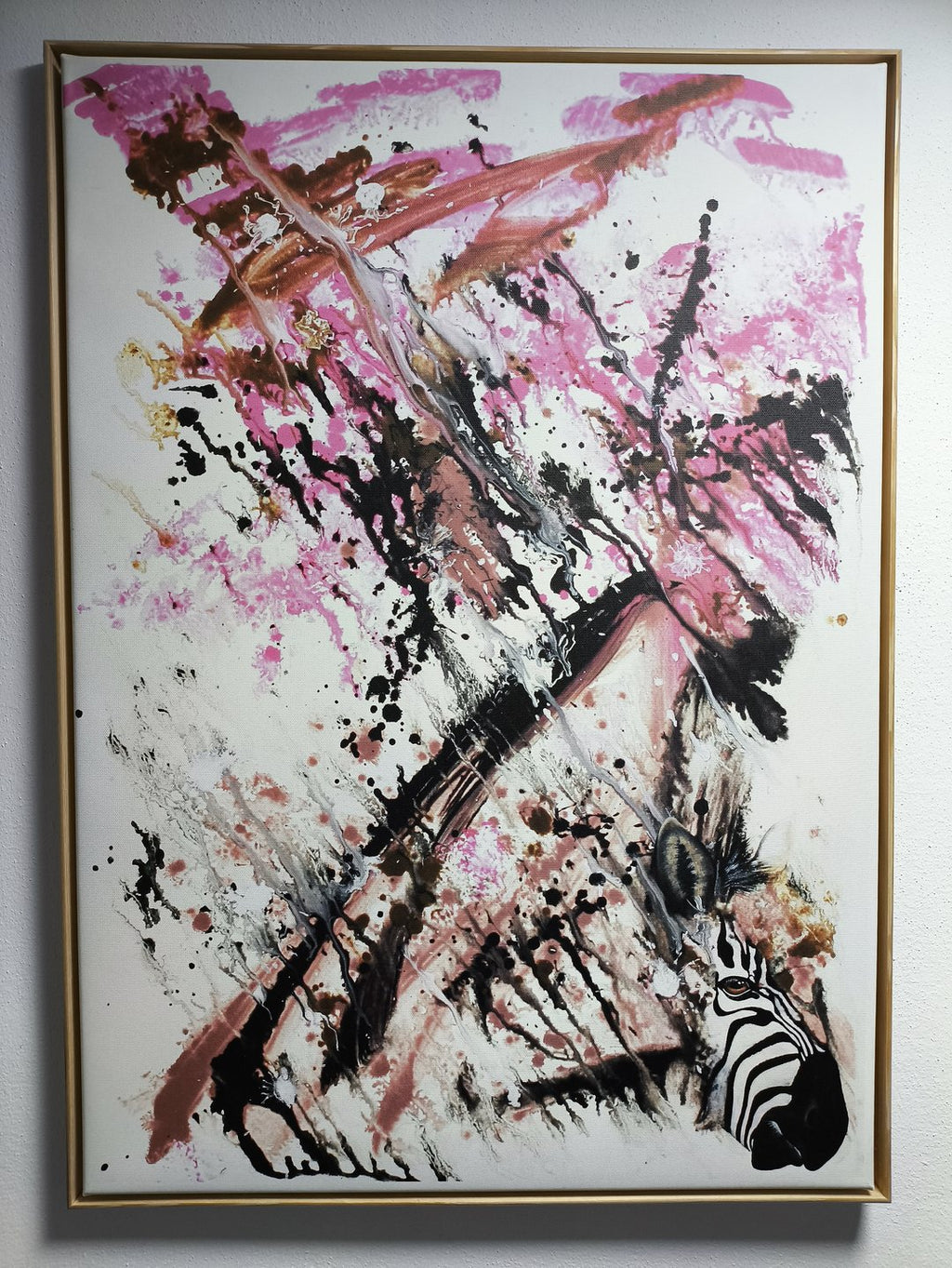 Zebra im Sandsturm - Druck auf Leinwand (Limitiert)