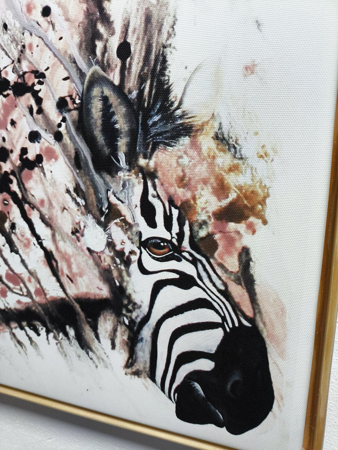Zebra im Sandsturm - Druck auf Leinwand (Limitiert)