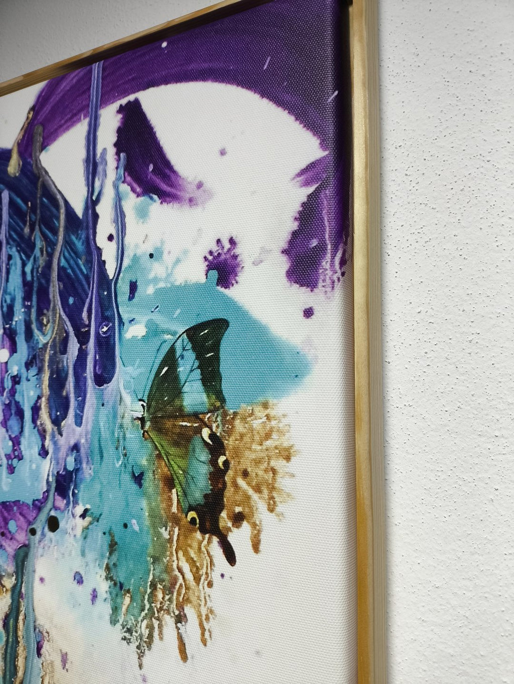Eule trifft Schmetterling - Druck auf Leinwand (Limitiert)