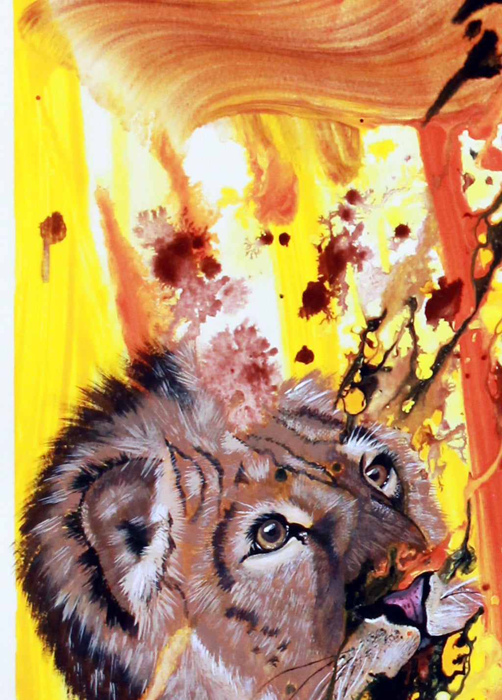 König der Savanne - Original auf Papier
