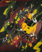 The black cat - Original auf Leinwand