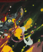 The black cat - Original auf Leinwand