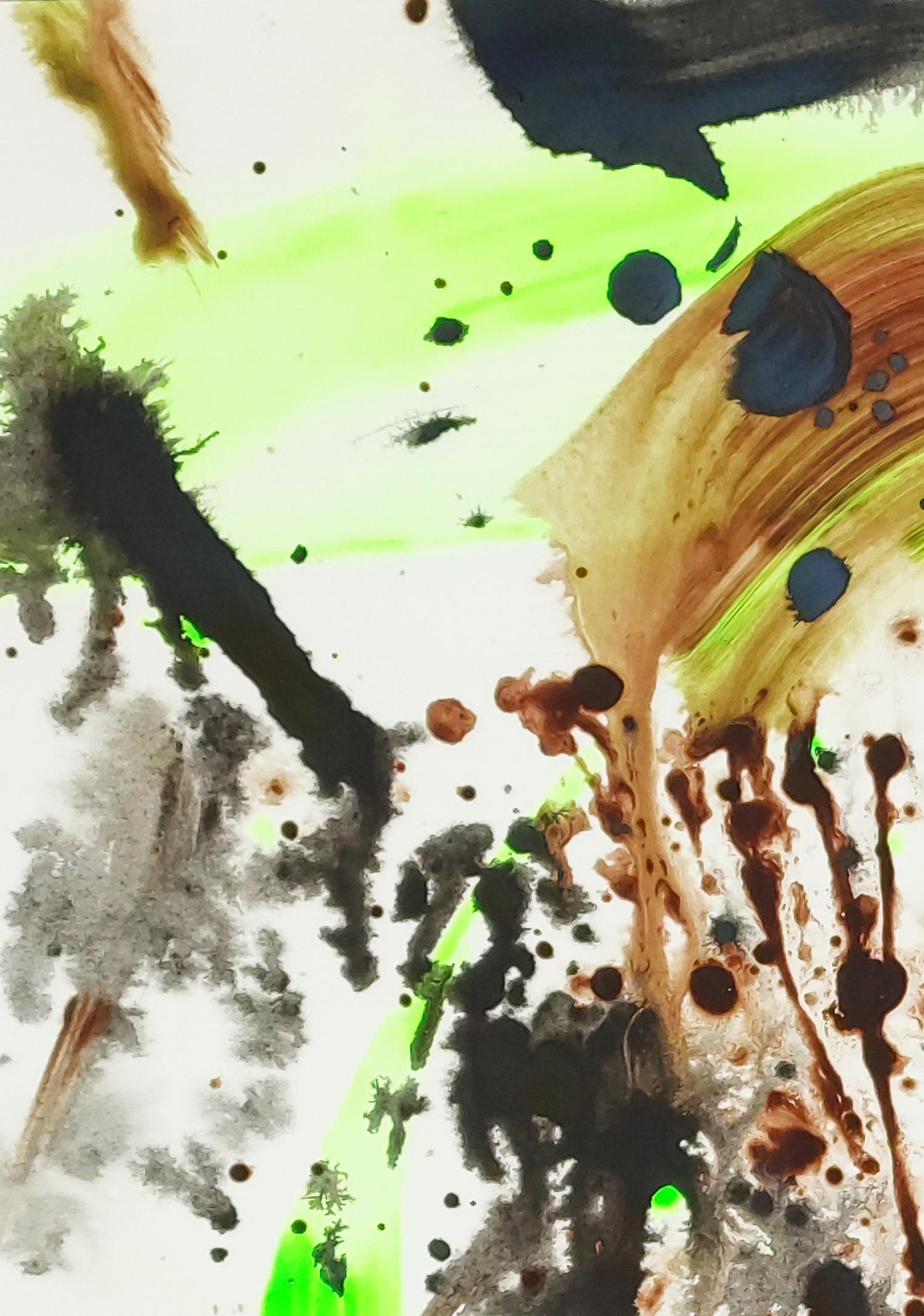 Versteckt im Frühlingsgrün - Original auf Papier