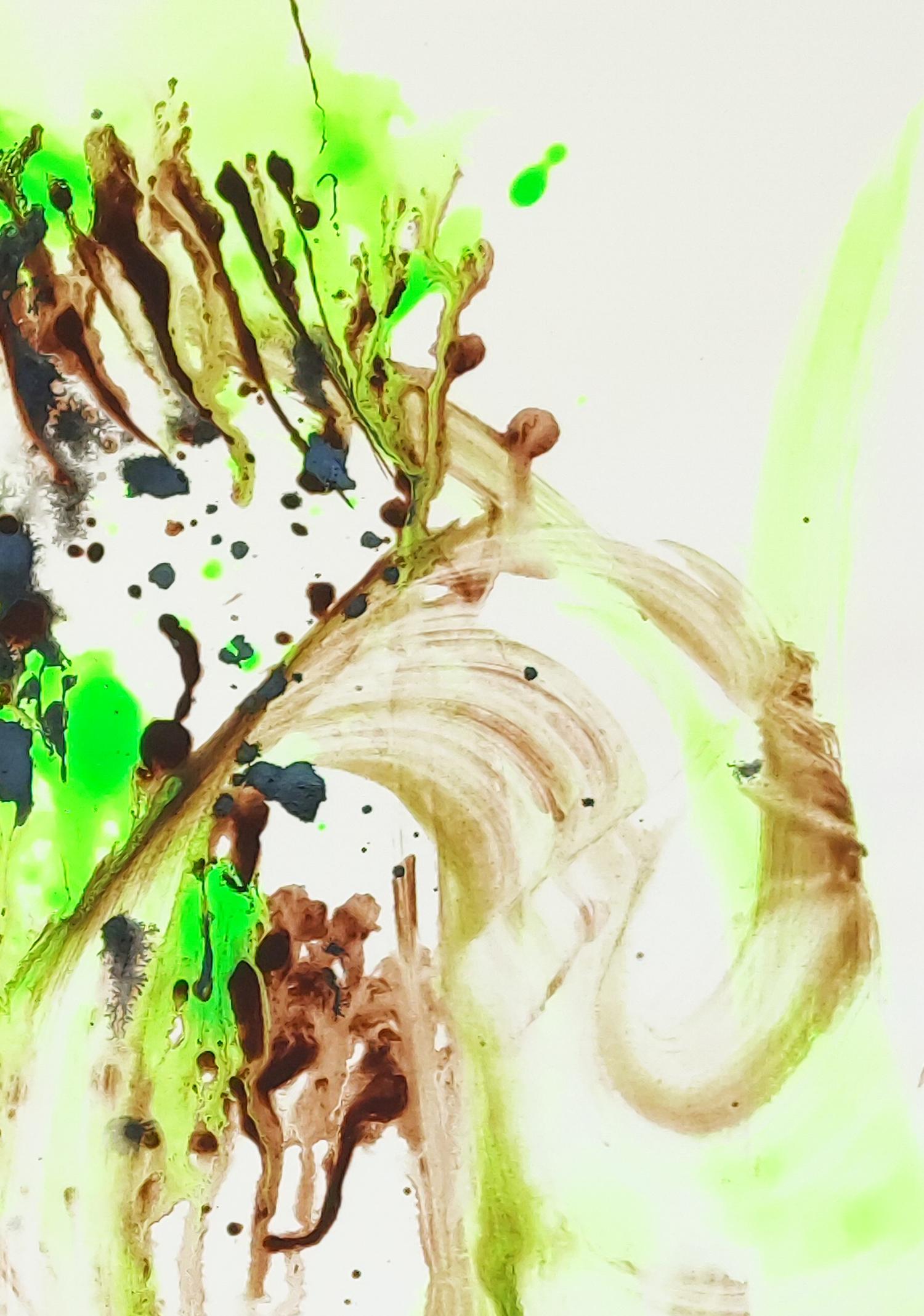 Versteckt im Frühlingsgrün - Original auf Papier