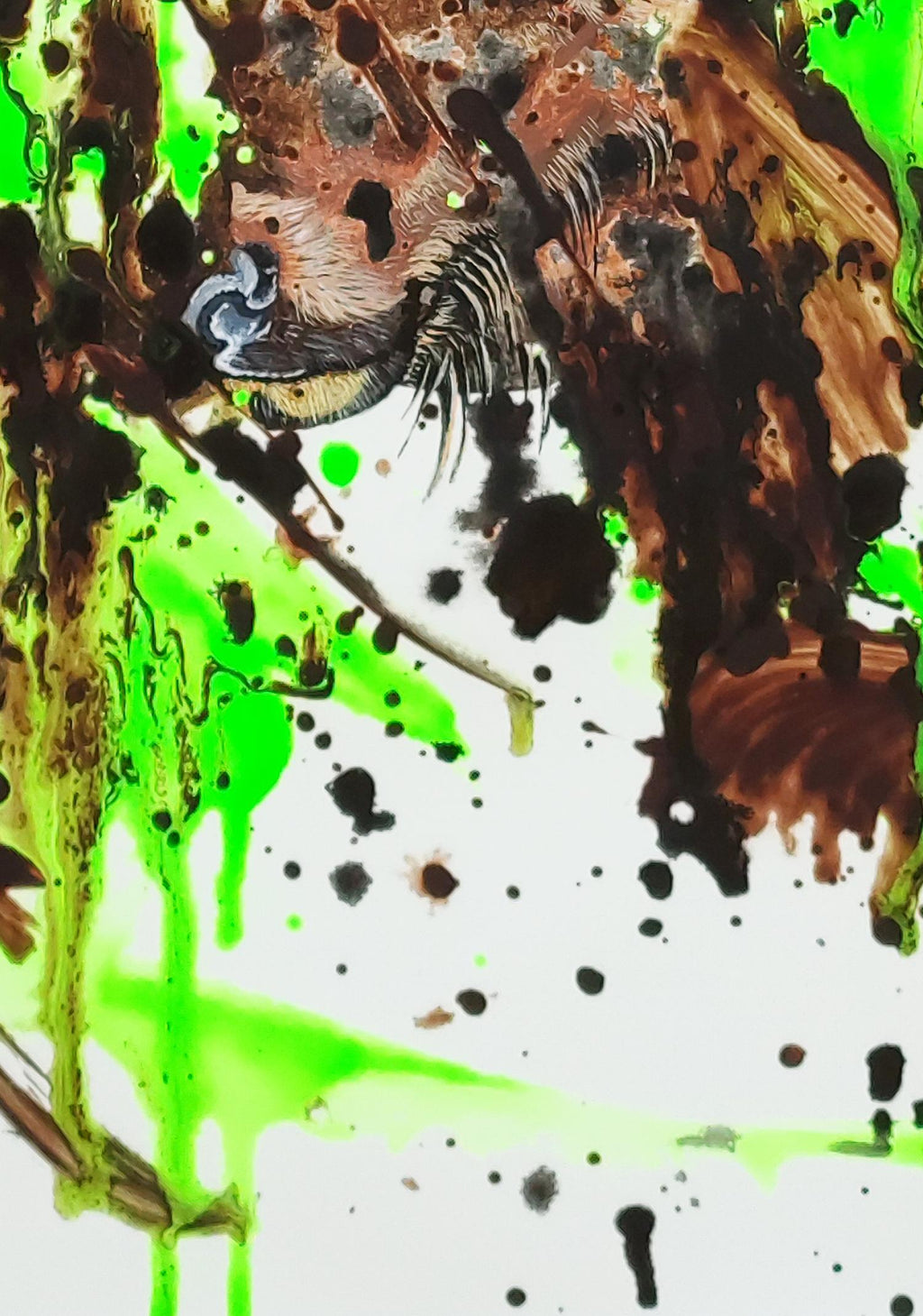 Versteckt im Frühlingsgrün - Original auf Papier