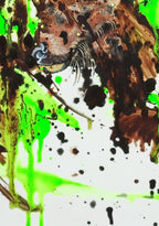 Versteckt im Frühlingsgrün - Original auf Papier