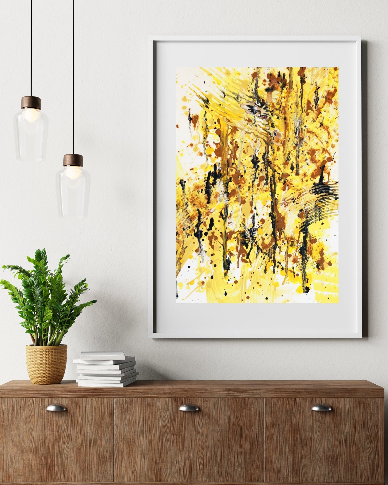 Babygiraffe - Original auf Papier