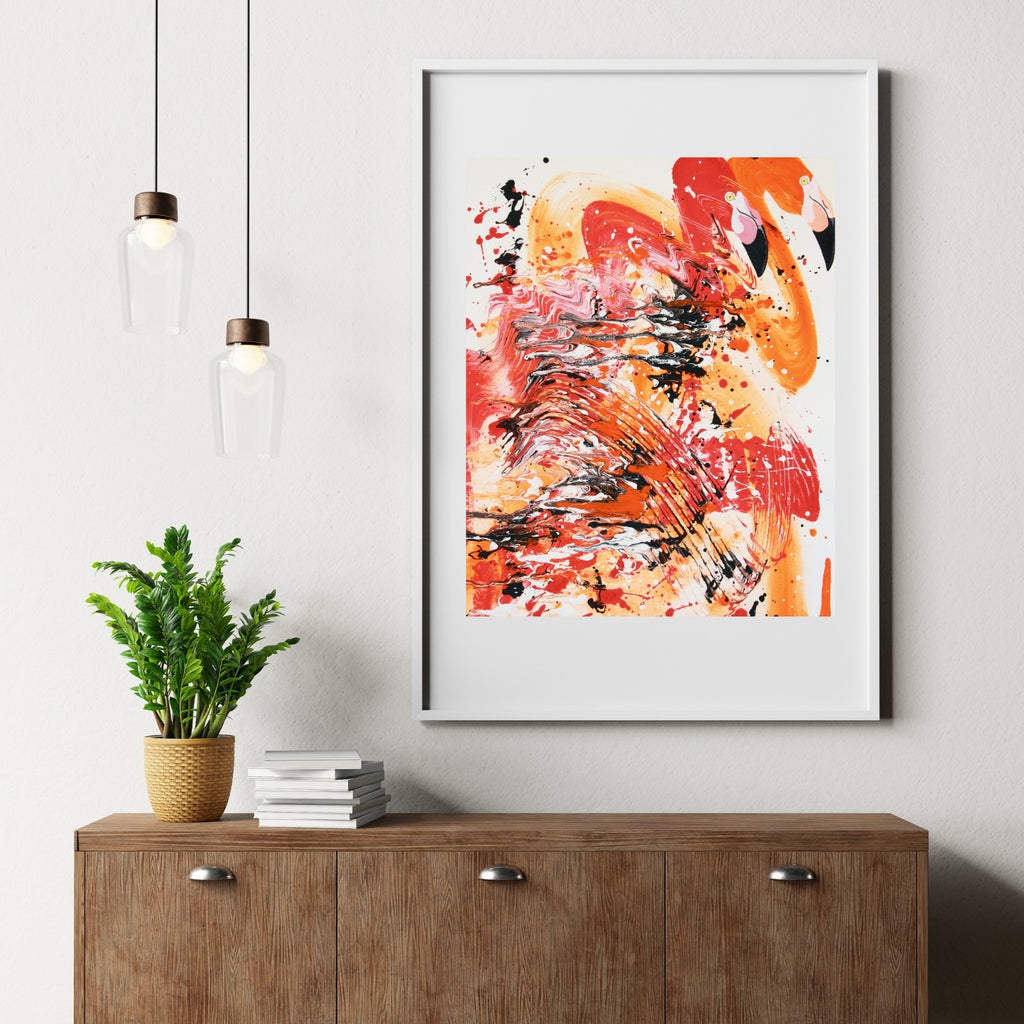 Flamingos - Original auf Papier