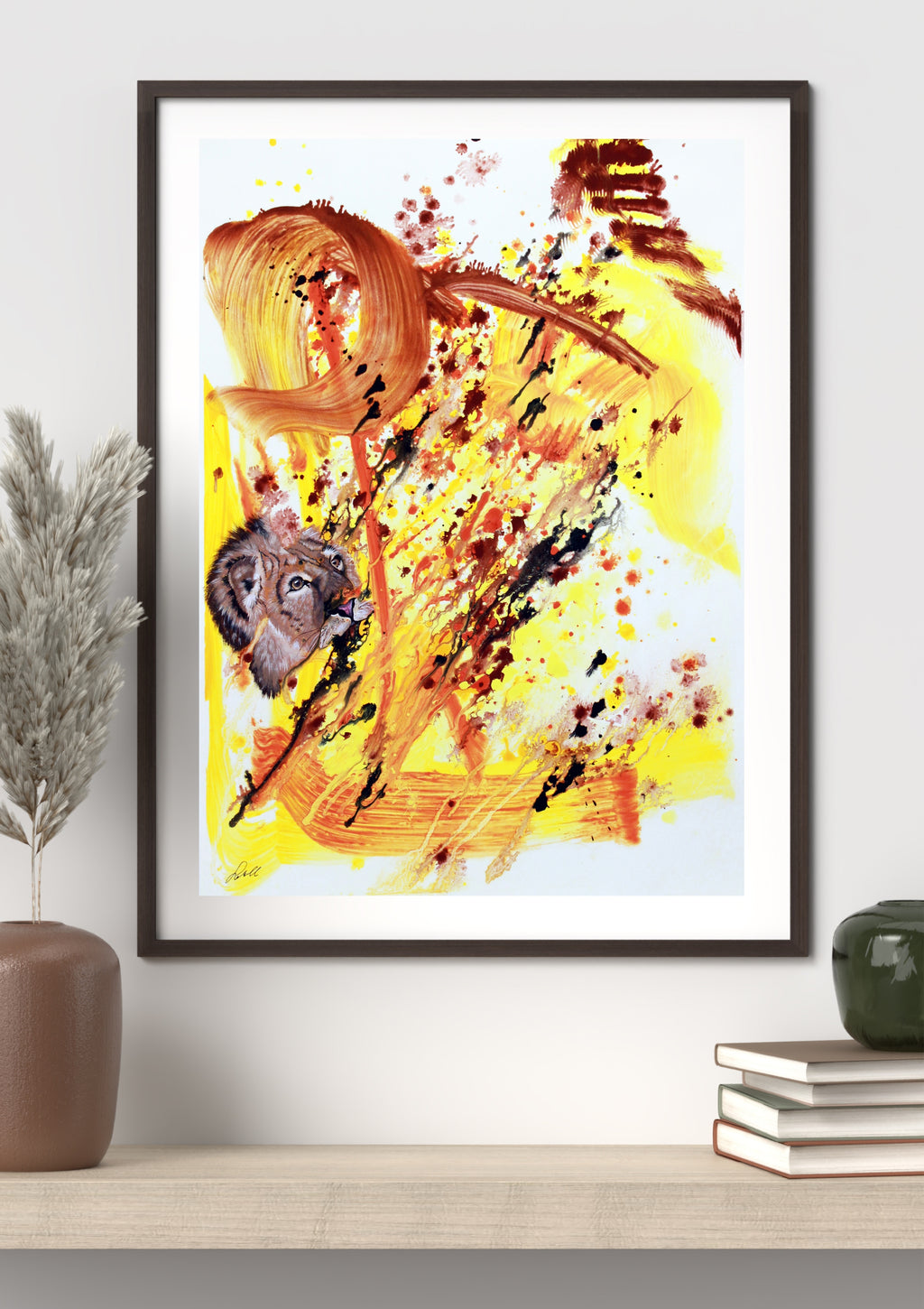 König der Savanne - Original auf Papier