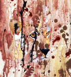 Wildkatze im Versteck - Original auf Papier
