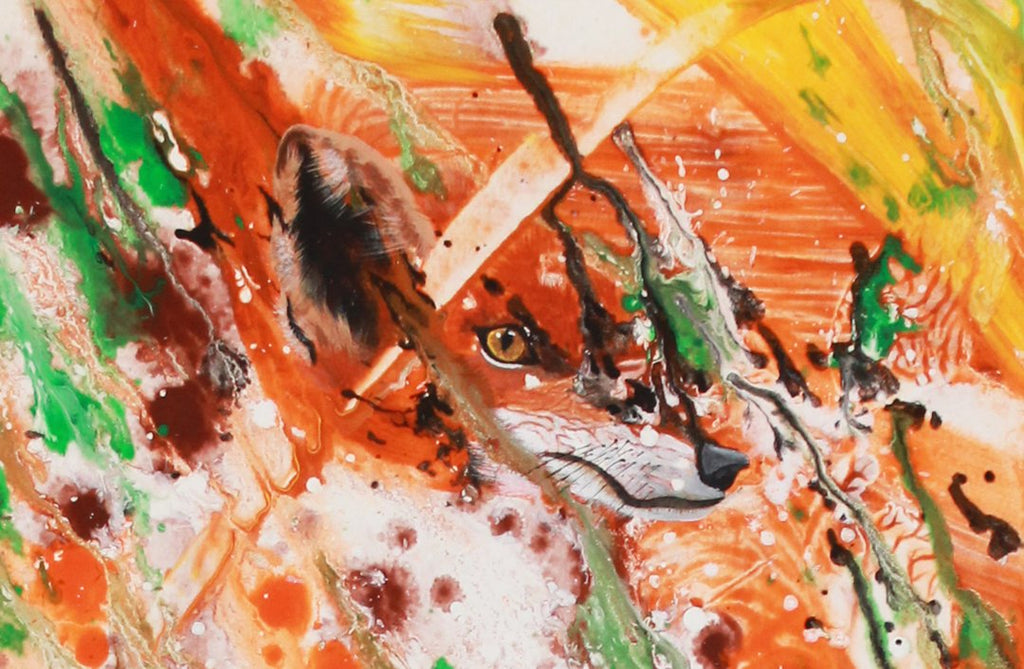 Verzückt auf der Lauer - Original auf Papier